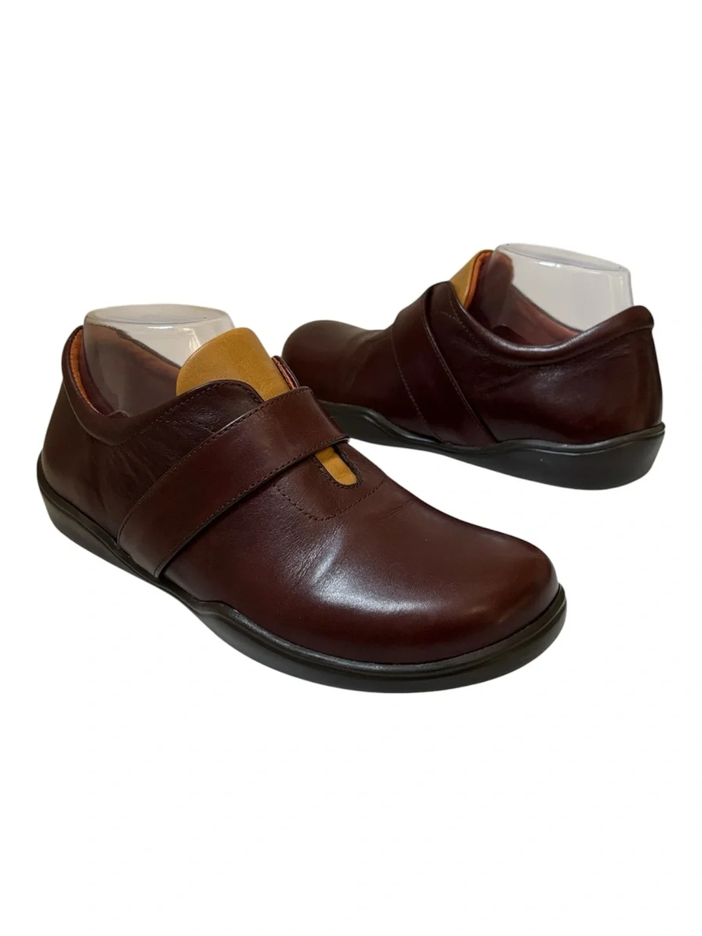 Birkenstock Footprints Women's Leather Mary Jane Flats - Burgundy Size 38